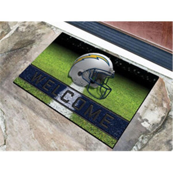 Fanmats Los Angeles Chargers Door Mat 18x30 Welcome Crumb Rubber - 4298909958