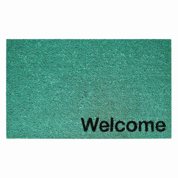 Calloway Mills Entrance Mat, Coir, Sea Green, Black - 105791729WELC