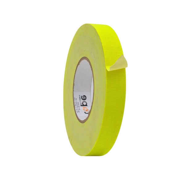 Wod Tape GTC12F Gaffer Tape Fluorescent Yellow 3/4 in. X 60 ft., 64PK - WOD GTC12F-00750-64-60-FYE