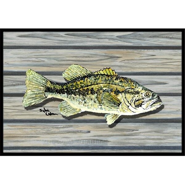 Jensendistributionservices 36 x 24 in. Fish Bass Small Mouth Indoor Or Outdoor Doormat - MI55218