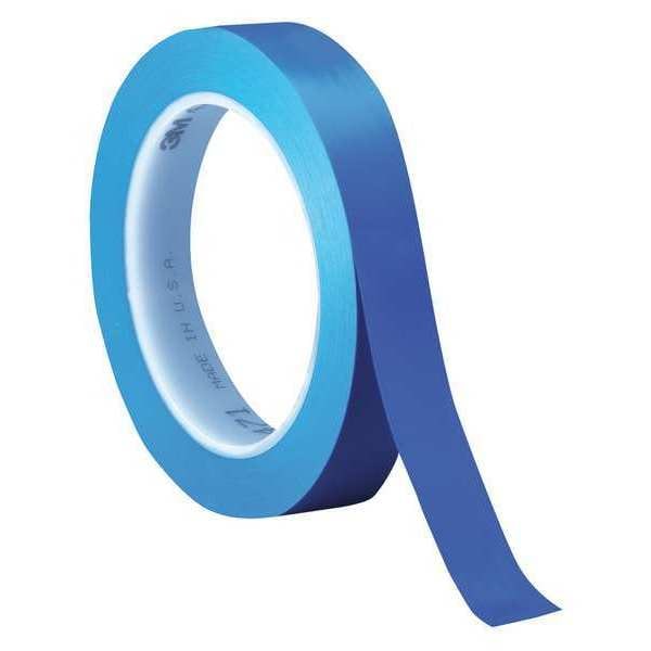 3M Vinyl Tape, 5.2 Mil, 1/2"x36 yds., Blue, PK3 - T9634713PKBL
