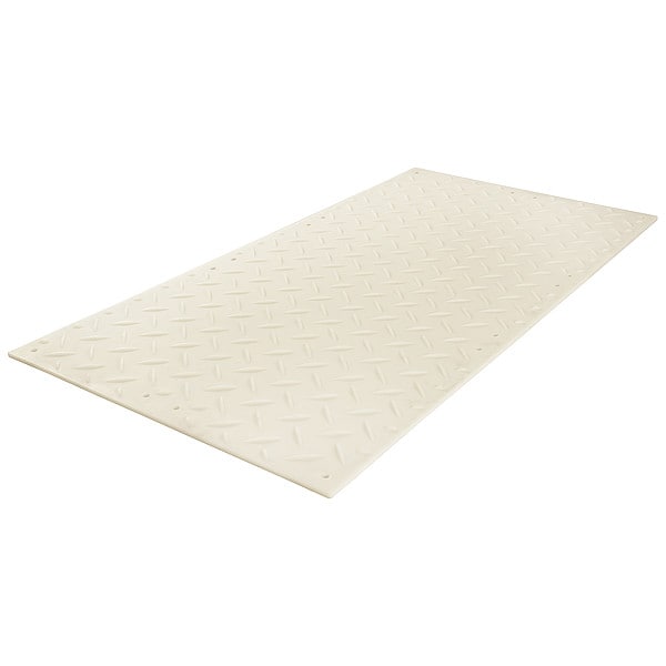 Checkers Ground Protection Mat, High Density Polyethylene, 4 ft W x 8 ft L, 1/2 in Thick - CM48