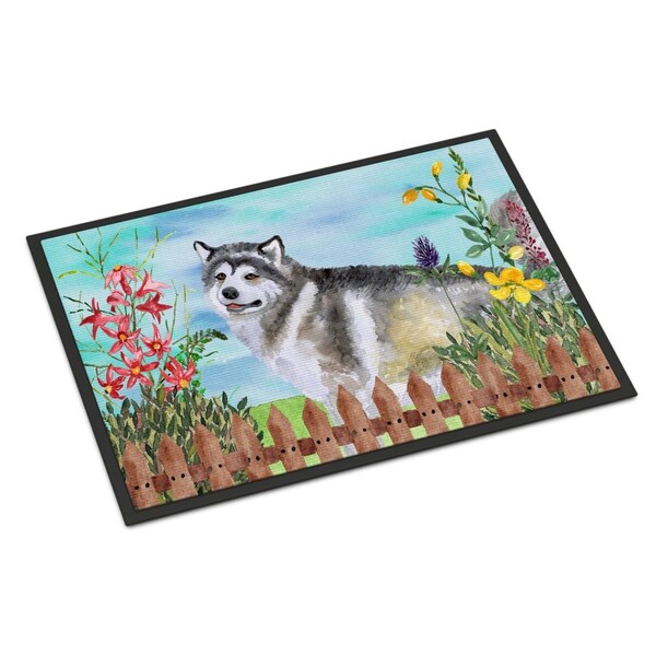 Carolines Treasures Alaskan Malamute Spring Indoor or Outdoor Mat - 24 x 36 in. - CK1200JMAT