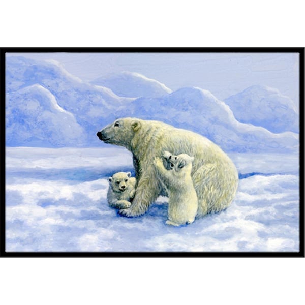 Carolines Treasures Polar Bears by Daphne Baxter Indoor or Outdoor Mat- 18 x 27 - BDBA0428MAT