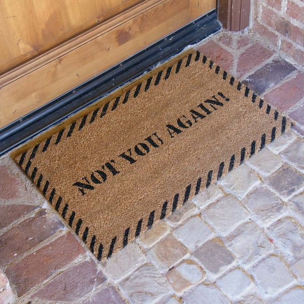 Rubber-Cal "Not You Again" Unwelcome Mat, 18 x 30-Inch - 10-106-058