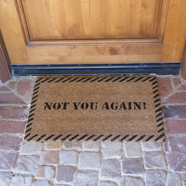 Rubber-Cal "Not You Again" Unwelcome Mat, 18 x 30-Inch - 10-106-058