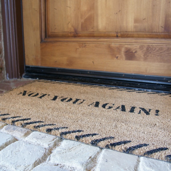 Rubber-Cal "Not You Again" Unwelcome Mat, 18 x 30-Inch - 10-106-058