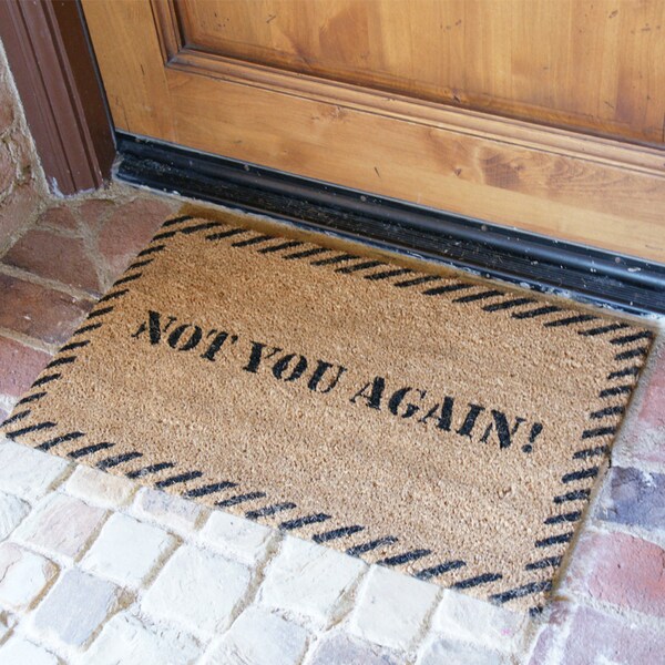 Rubber-Cal "Not You Again" Unwelcome Mat, 18 x 30-Inch - 10-106-058