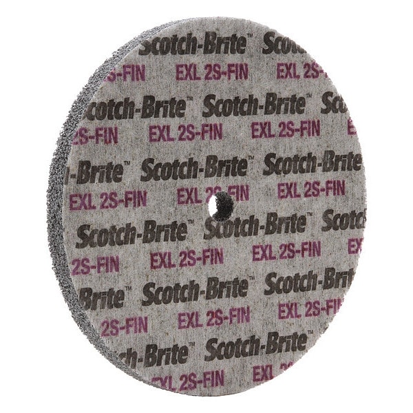 Scotch-Brite Unitized Wheel, 6 in Dia, 1/2 in W, 1/2 in Arbor Hole - 61500122512