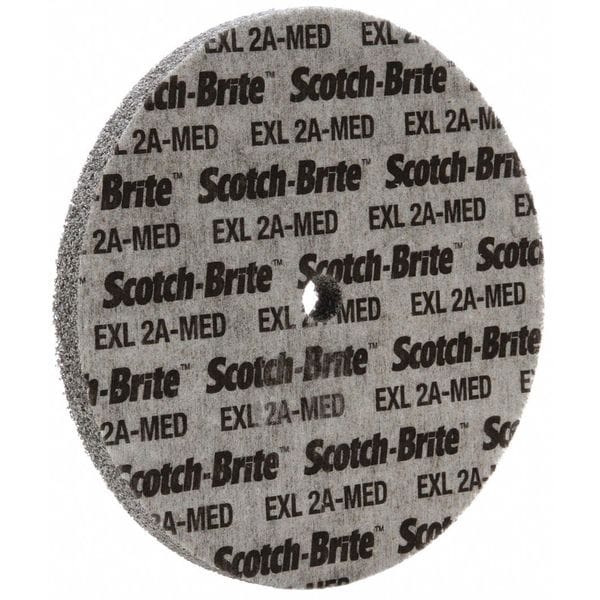 Scotch-Brite Unitized Wheel, 6 in Dia, 1/2 in W, 1/2 in Arbor Hole - 7000046028