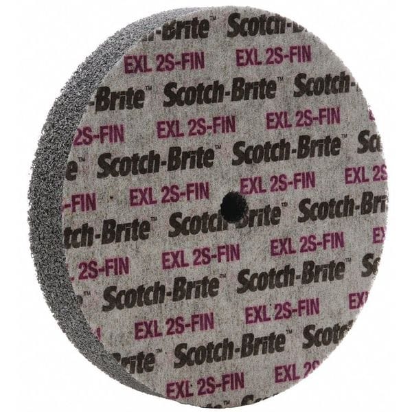 Scotch-Brite Unitized Wheel, 6 in Dia, 1 in W, 1/2 in Arbor Hole - 7000046026