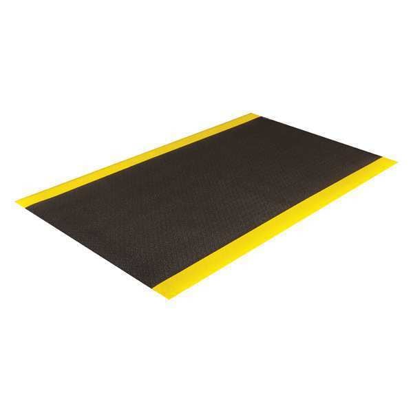 Crown Matting Technologies Antifatigue Mat, 5 ft. L x 3 ft. W, Black/Yellow - CK 0035YB