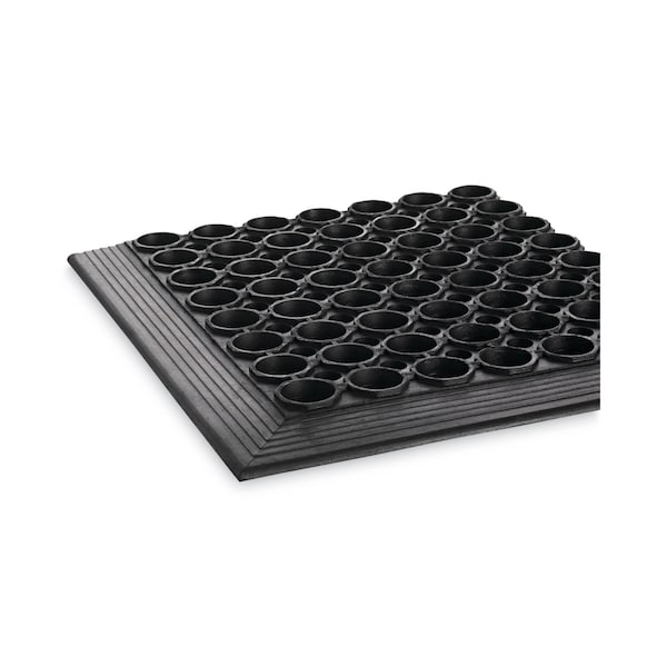 Crown Matting Technologies Safewalk-Light Heavy-Duty Anti-Fatigue Mat with Flow-Through Backing, Rubber, 36 x 120, Black - WS CT31BK