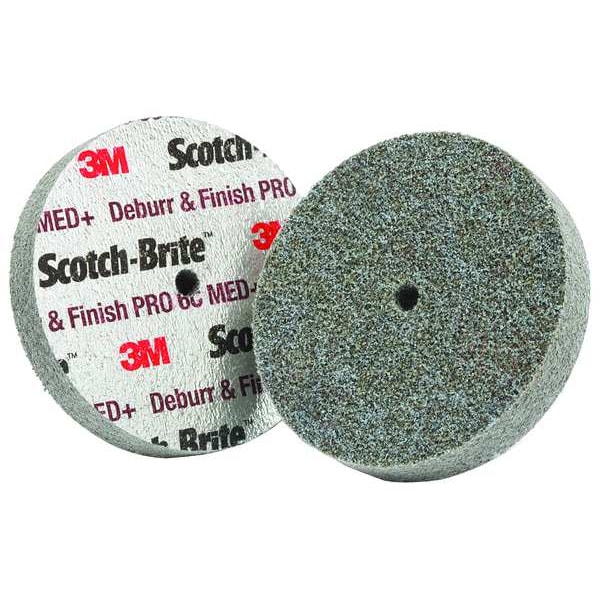 Scotch-Brite Unitized Wheel, 2 in Dia, 1 in W, 1/4 in Arbor Hole - 7100053417