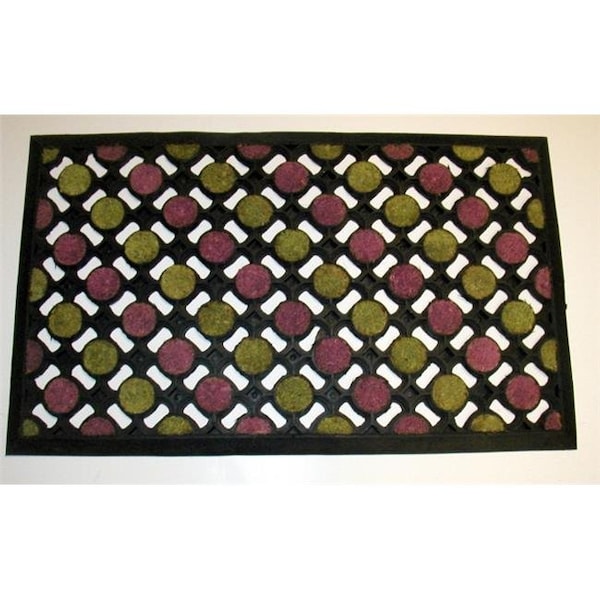 Geo Crafts Geo Crafts G161 Natural Coir Coco Dots Doormat - G161