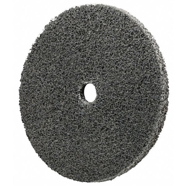 Scotch-Brite Unitized Wheel, 3 in Dia, 1/4 in W, 3/8 in Arbor Hole - 7100038906