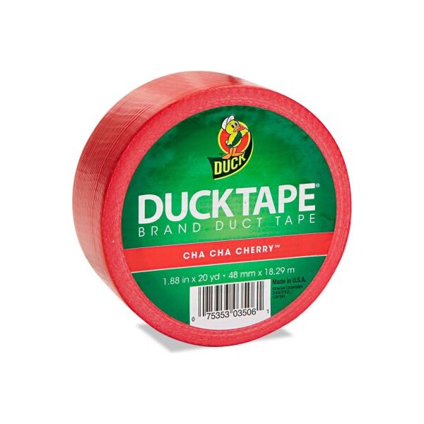 Shurtech Brands Duck Colored Duct Tape, 1.88W x 20 yds - 3 Core - Red - 1265014