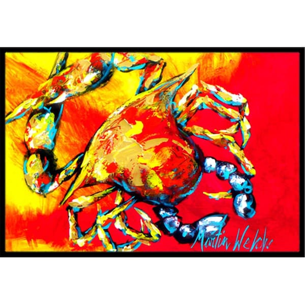 Carolines Treasures 24 x 36 in. Crab Hot Dang Indoor Or Outdoor Doormat - CA75636