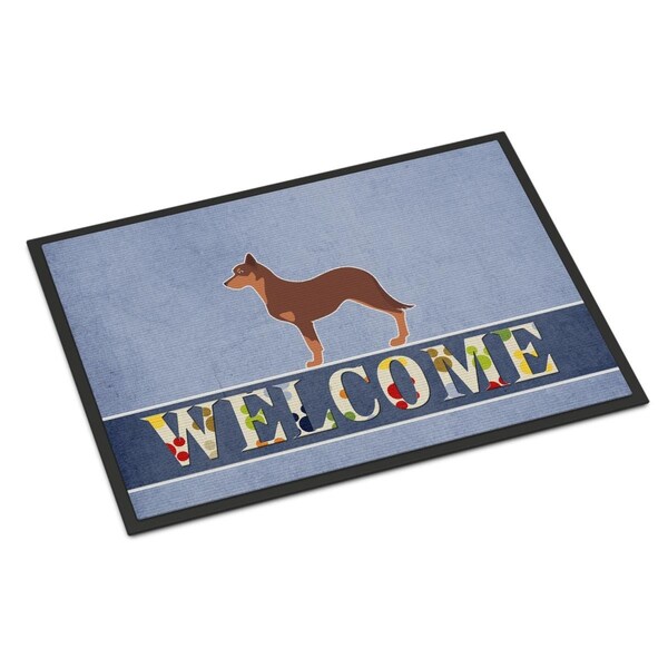 Carolines Treasures 18 x 27 in. Australian Kelpie Dog Welcome Indoor or Outdoor Mat - BB5533MAT