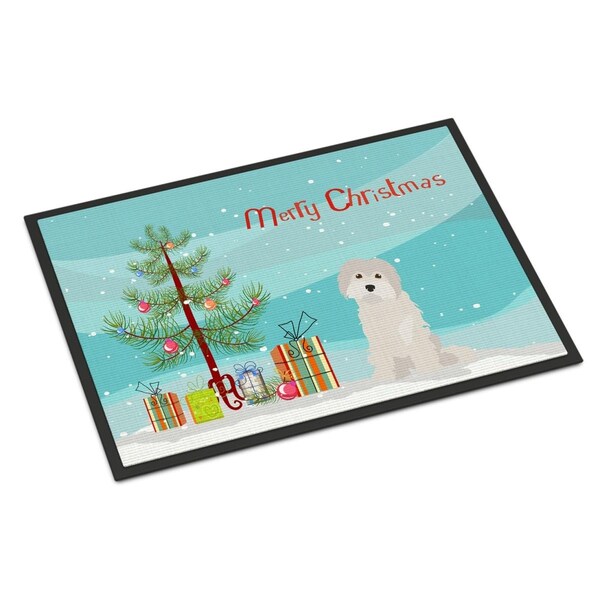 Carolines Treasures 24 x 36 in. Maltese No.2 Christmas Tree Indoor or Outdoor Mat - CK3501JMAT