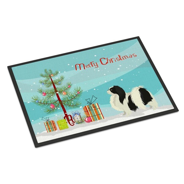 Carolines Treasures 24 x 36 in. Japanese Chin Christmas Tree Indoor or Outdoor Mat - CK3548JMAT