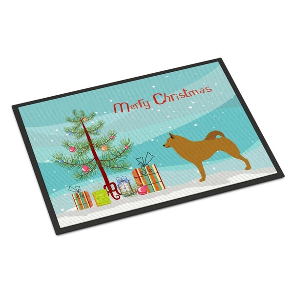 Carolines Treasures Finnish Spitz Christmas Indoor or Outdoor Mat, 24 x 36 in. - BB8505JMAT