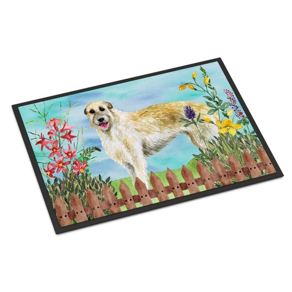 Carolines Treasures Irish Wolfhound Spring Indoor or Outdoor Mat - 24 x 36 in. - CK1232JMAT