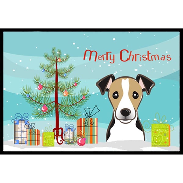 Carolines Treasures Christmas Tree and Jack Russell Terrier Indoor or Outdoor Mat- 18 x 27 - BB1633MAT