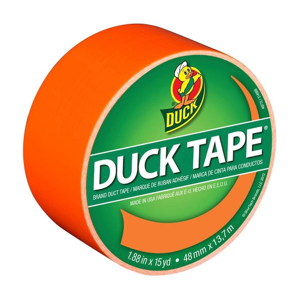 Duck Brand Duck 1.88 in. W X 15 yd L Neon Orange Solid Duct Tape - 1265019