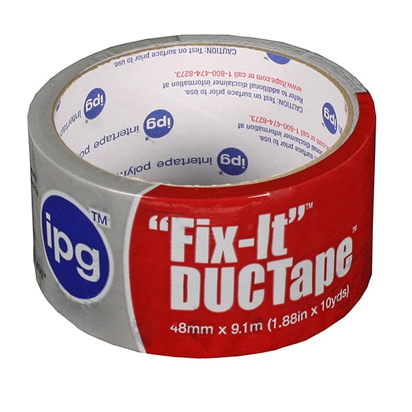 Intertape 1.88" x 10 Yds Silver Fix-It Utility 7-Mil Duct Tape - 6910