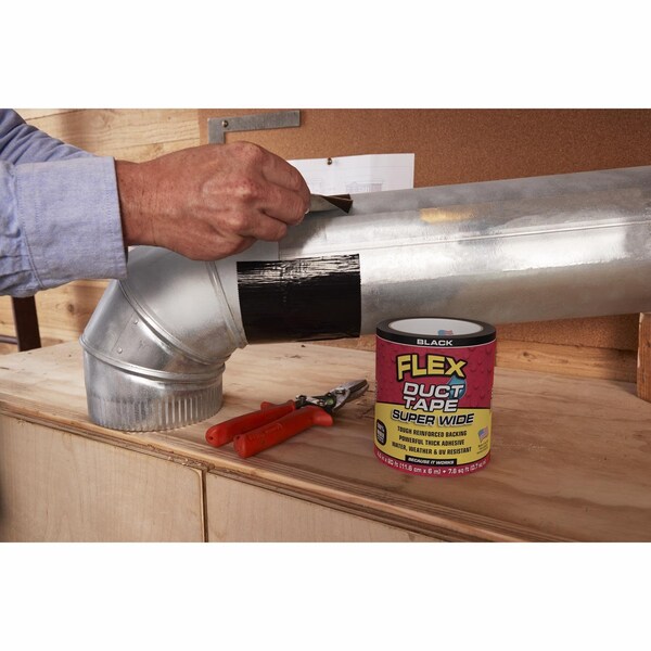 Flex Seal Flex Seal Family of Products Flex Super Wide Duct Tape 4.6 in. W X 20 ft. L Black Duct Tape - DTBLKR4620