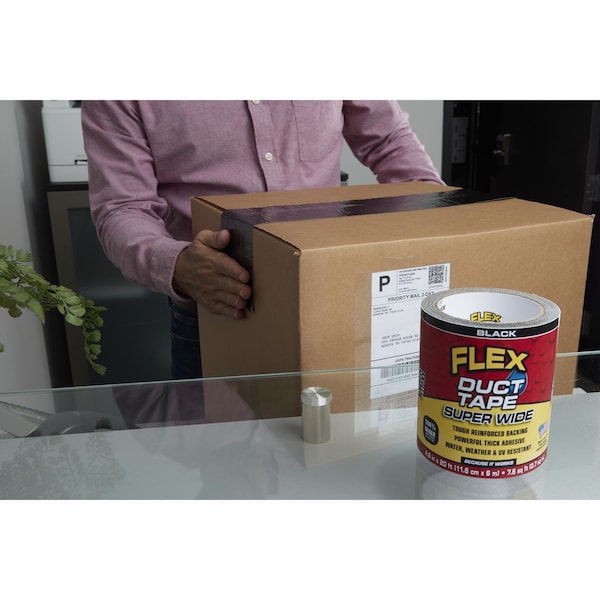 Flex Seal Flex Seal Family of Products Flex Super Wide Duct Tape 4.6 in. W X 20 ft. L Black Duct Tape - DTBLKR4620