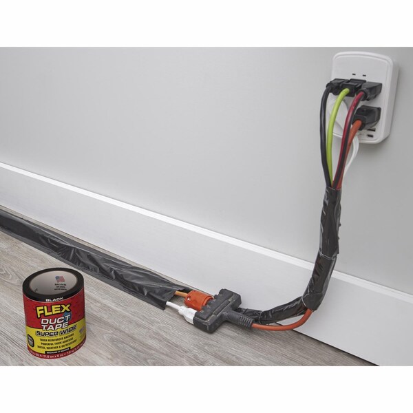 Flex Seal Flex Seal Family of Products Flex Super Wide Duct Tape 4.6 in. W X 20 ft. L Black Duct Tape - DTBLKR4620