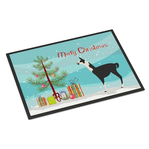 Carolines Treasures Llama Q Ara Christmas Indoor or Outdoor Mat, 24 x 36 in. - BB9285JMAT