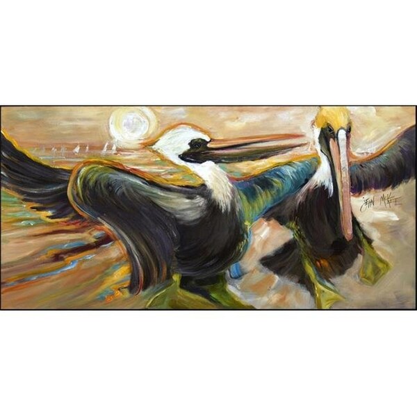Carolines Treasures Carolines Treasures JMK1346HRM2858 Double Trouble Pelicans Indoor & Outdoor Runner Mat; 28 x 58 in. - JMK1346HRM2858