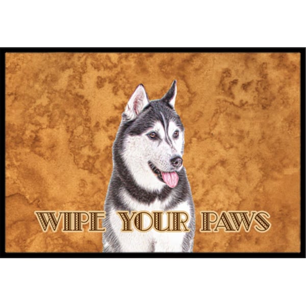 Carolines Treasures Alaskan Malamute Wipe your Paws Indoor or Outdoor Mat - KJ1217MAT