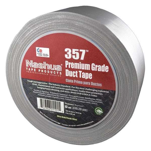 Nashua Duct Tape, Gray, 4 in x 60 yd, 13 mil - 357