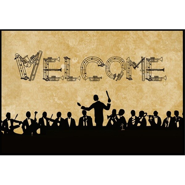 Carolines Treasures Welcome Symphony Indoor or Outdoor Mat - SB3071MAT