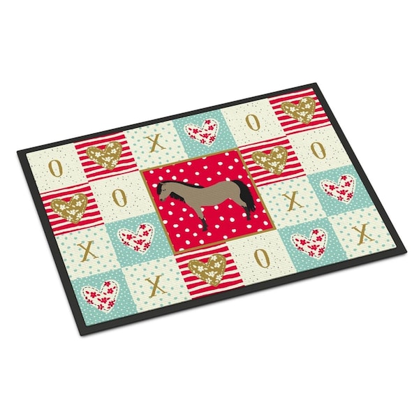 Carolines Treasures 24 x 36 in. Welsh Pony Horse Love Indoor or Outdoor Mat - CK5337JMAT