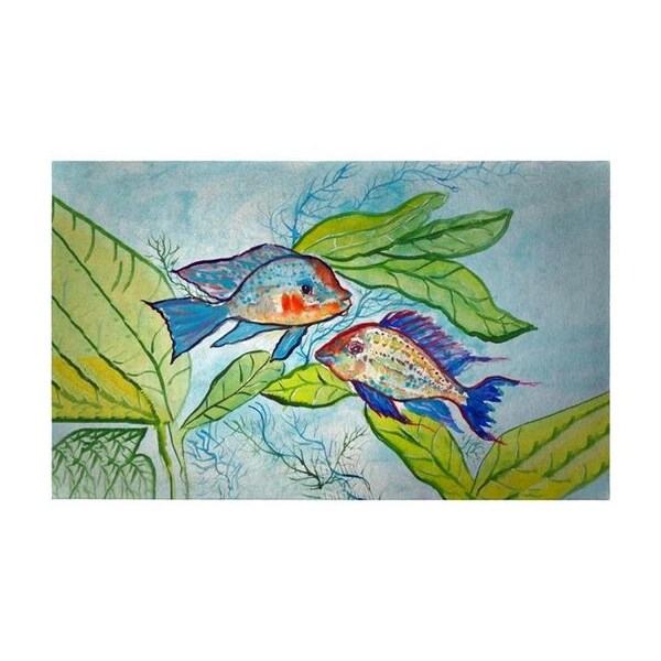 Betsy Drake Betsy Drake DM642G Pair of Fish Door Mat - 30 x 50 in. - DM642G