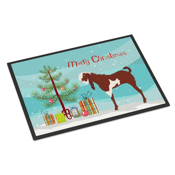 Carolines Treasures Jamnapari Goat Christmas Indoor or Outdoor Mat, 24 x 36 in. - BB9257JMAT