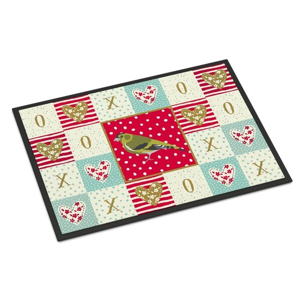 Carolines Treasures 18 x 27 in. Siskin Love Indoor or Outdoor Mat - CK5514MAT