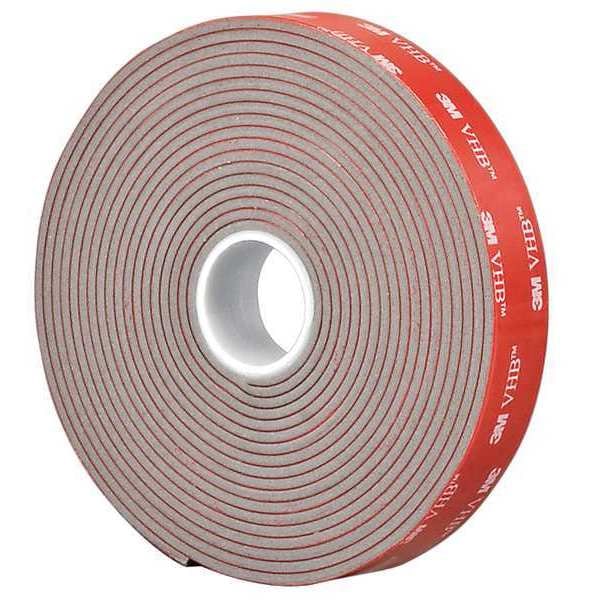 3M Double-Sided Foam Tape, 3/4 in W, 5 yd L, 3/32 in, Acrylic Foam, Double-Sided - 4991