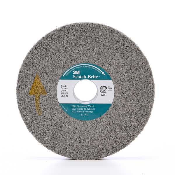Scotch-Brite Deburring Wheel, XL-WL, 9S Fine, 6 in x 1 in x 1 in - 7000000737