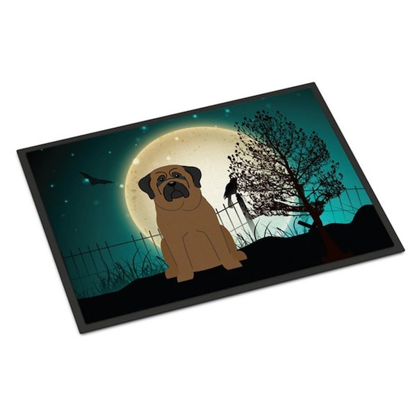 Micasa Halloween Scary Bullmastiff Indoor or Outdoor Mat24 x 0.25 x 36 in. - MI887538