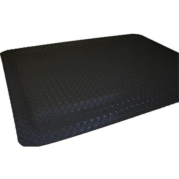 Ricki&Aposs Rugs 442S3660SO BLK Diamond-Dek Sponge Anti-Fatigue Mats - Black - 60in. x 36in. - RI2938924