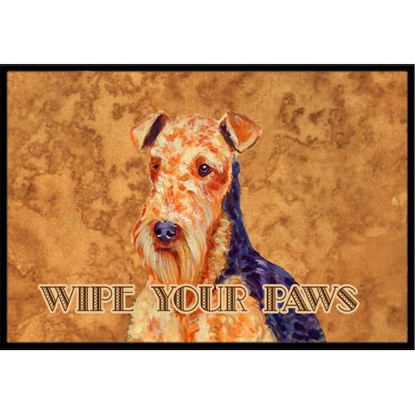 Jensendistributionservices 18 X 27 In. Airedale Wipe Your Paws Indoor Or Outdoor Mat - MI2553975