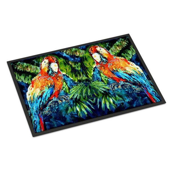 Jensendistributionservices Parrots Yo Yo Mama Indoor or Outdoor Mat, 18 x 27 in. - MI2557917