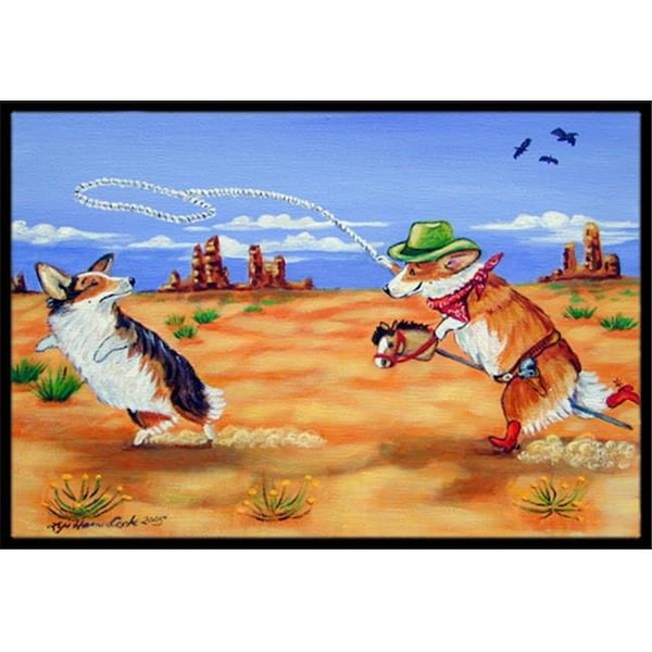Carolines Treasures Carolines Treasures 7290MAT 18 x 27 in. Corgi Indoor Outdoor Mat - 7290MAT