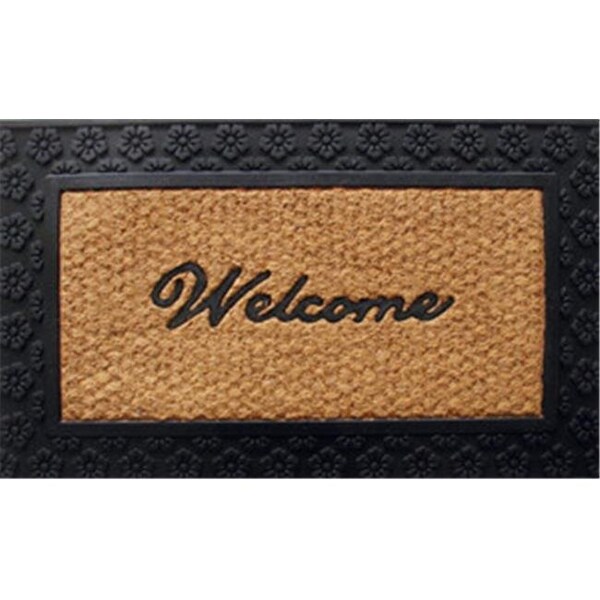 Geo Crafts Geo Crafts G318 22 x 36 in. Solid Rubber Bordered Welcome on Panama Doormat - G318